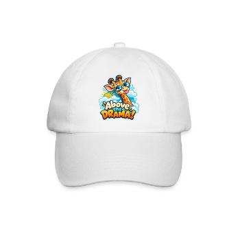 Über dem Drama! - Lustige Giraffe mit Attitüde - Baseballkappe - Weiß/Weiß - Vorne