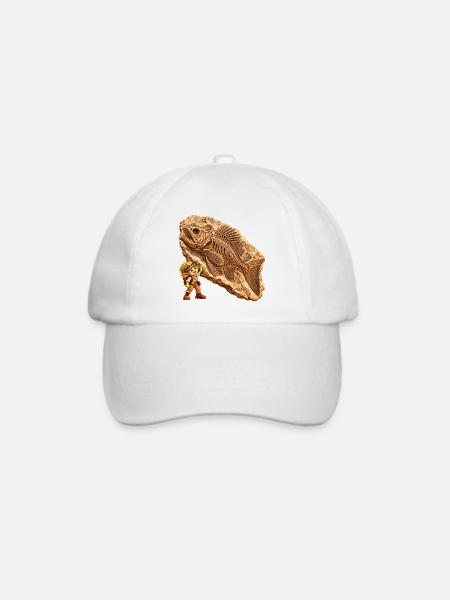 Wenuma Urzeitfisch - Baseballkappe - Weiß/Weiß