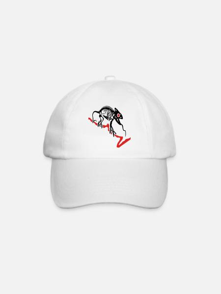 Gecko, Eidechse, Computer - Baseballkappe - Weiß/Weiß