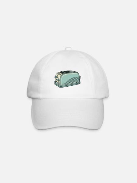 Toaster - Baseballkappe - Weiß/Weiß