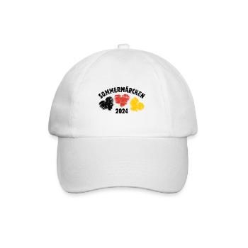 Sommermärchen 2024 Herz Deutschland - Baseballkappe - Weiß/Weiß - Vorne
