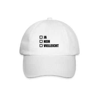 ja nein ankreuzen - Baseballkappe - Weiß/Weiß - Vorne
