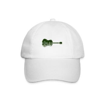 akustische Gitarre - Waldsee - Natur - Spiegelung - Baseballkappe - Weiß/Weiß - Vorne
