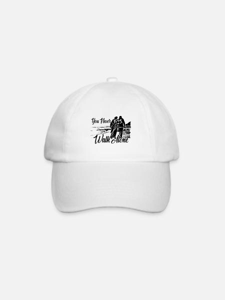 You never walk alone - Baseballkappe - Weiß/Weiß
