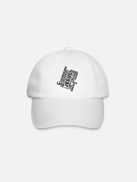 Jesus Christ - Lord - Faith - Baseballkappe - Weiß/Weiß