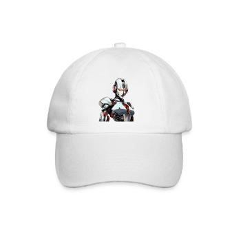 Futuristic Warrior - Baseballkappe - Weiß/Weiß - Vorne