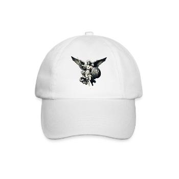 Schutzengel Mit Schwert - Symbolische Kunst - Baseballkappe - Weiß/Weiß - Vorne