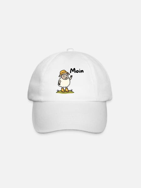 Moin Maritim Schaf Nordsee - Baseballkappe - Weiß/Weiß