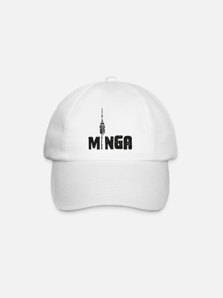 Minga - München Olypiaturm Fernsehturm - Baseballkappe - Weiß/Weiß