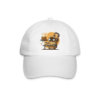 Frühstücks-Bot - Baseballkappe - Weiß/Weiß - Vorne