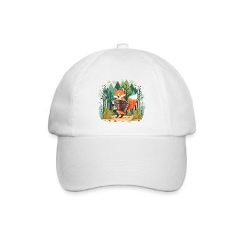 Musikalischer Fuchs - Baseballkappe - Weiß/Weiß - Vorne