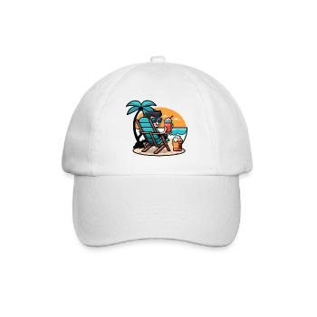 Entspannung am Strand - Baseballkappe - Weiß/Weiß - Vorne