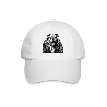 british Bulldog Bully - Baseballkappe - Weiß/Weiß - Vorne