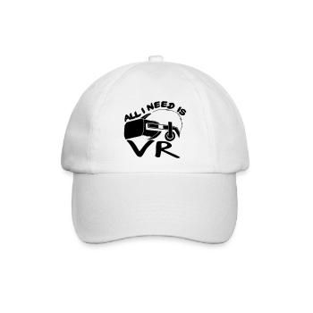 VR Virtual Reality Spruch - Baseballkappe - Weiß/Weiß - Vorne