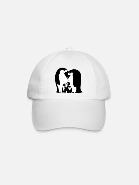 Penguin Family - Famille de pingouins - Pinguine - Baseballkappe - Weiß/Weiß