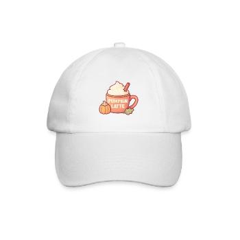 Kürbis Gewürz Latte Herbstgetränk - Baseballkappe - Weiß/Weiß - Vorne