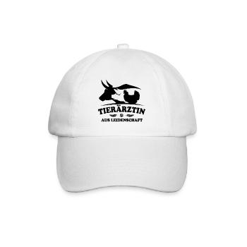 Tierärztin aus Leidenschaft - Baseballkappe - Weiß/Weiß - Vorne