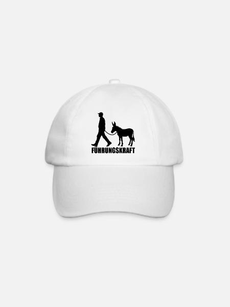 Esel - Führungskraft - Landwirtschaft Geschenk - Baseballkappe - Weiß/Weiß