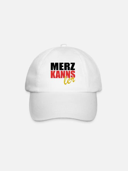 Merz kanns - Kanzler - Kanzlerkandidat - Baseballkappe - Weiß/Weiß
