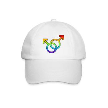 CSD: Gleichberechtigung und Toleranz - Baseballkappe - Weiß/Weiß - Vorne