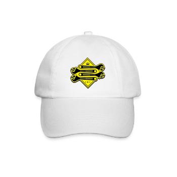 schraubenschlüssel - Baseballkappe - Weiß/Weiß - Vorne