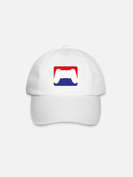Gaming Gamepad Logo | Farben änderbar - Baseballkappe - Weiß/Weiß