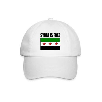 syrien flagge - Baseballkappe - Weiß/Weiß - Vorne