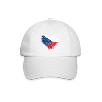 Tschechische Republik - Baseballkappe - Weiß/Weiß - Vorne
