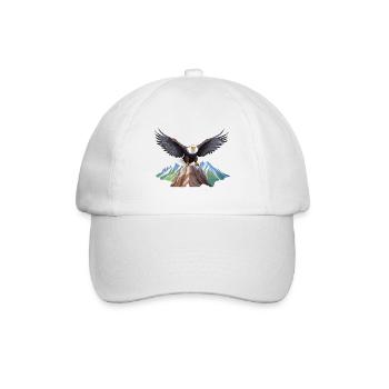Majestätischer Adler - Baseballkappe - Weiß/Weiß - Vorne