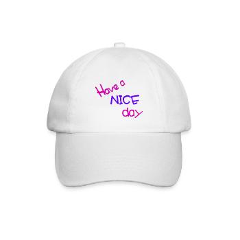 Have a nice day - Baseballkappe - Weiß/Weiß - Vorne