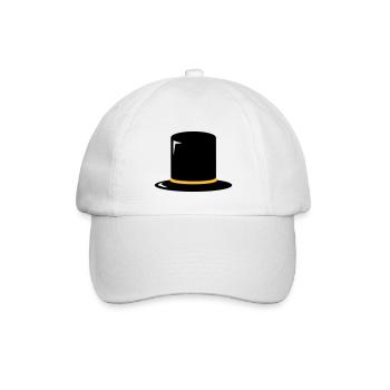 Zylinder Hut - Top hat - Haut-de-forme - Baseballkappe - Weiß/Weiß - Vorne