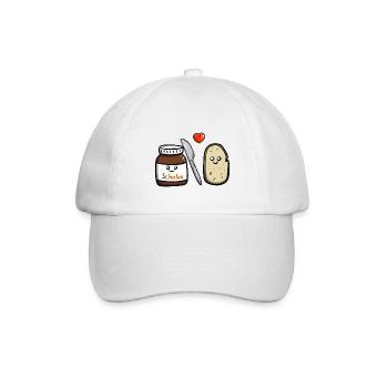 Schoko-Liebe - Baseballkappe - Weiß/Weiß - Vorne