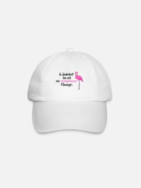 Flamingo Vogel Paradiesvogel Spruch Sprüche rosa - Baseballkappe - Weiß/Weiß