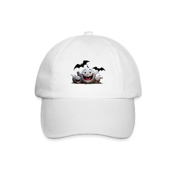 Der Batty Party Crasher - Baseballkappe - Weiß/Weiß - Vorne