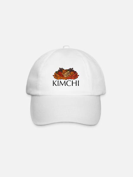 I ♡ Kimchi | 한국 | Korean Food | Korea | 김치 - Baseballkappe - Weiß/Weiß