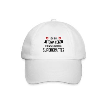 Altenpfleger - Baseballkappe - Weiß/Weiß - Vorne