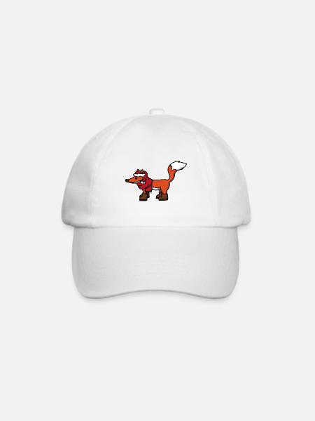 Weihnachtsfuchs Fuchs Weihnachten Winterfuchs - Baseballkappe - Weiß/Weiß