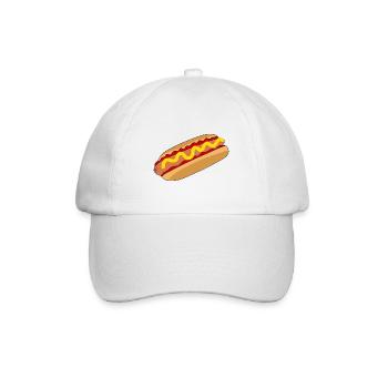 Hotdog Brötchen - Baseballkappe - Weiß/Weiß - Vorne