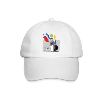 House Music - Baseballkappe - Weiß/Weiß - Vorne