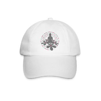 Buddha Mandala - Baseballkappe - Weiß/Weiß - Vorne