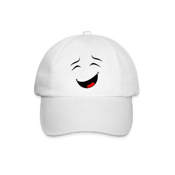 Lachen - Baseballkappe - Weiß/Weiß - Vorne