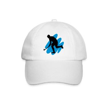 Field Hockey goes 3D - Baseballkappe - Weiß/Weiß - Vorne