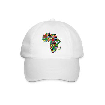 Afrika vereint - Baseballkappe - Weiß/Weiß - Vorne