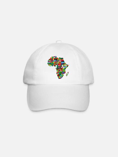 Afrika vereint - Baseballkappe - Weiß/Weiß