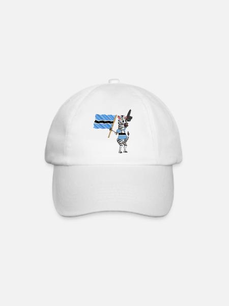 Botsuaner Zebra - Baseballkappe - Weiß/Weiß
