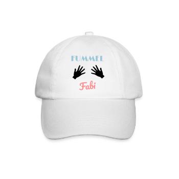 Fummel Fabi Lustiges Spruch Design Hände Humor - Baseballkappe - Weiß/Weiß - Vorne