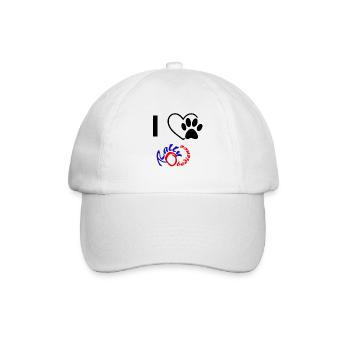 Ich liebe Rallye Obedience - Baseballkappe - Weiß/Weiß - Vorne