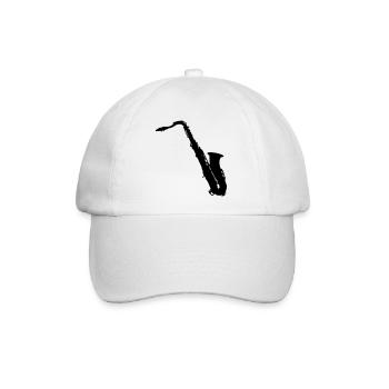 Saxophon - Baseballkappe - Weiß/Weiß - Vorne