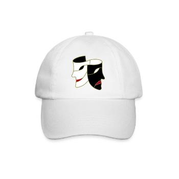 MASKS KUNST / KOMÖDIE UND TRAGÖDIE - Baseballkappe - Weiß/Weiß - Vorne