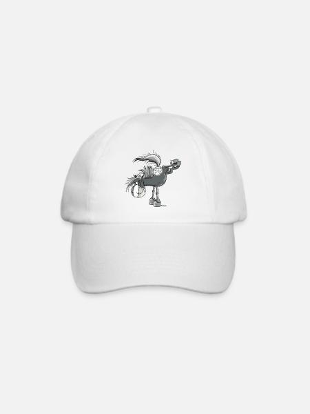 Witziger Appaloosa - Westernpferd - Baseballkappe - Weiß/Weiß